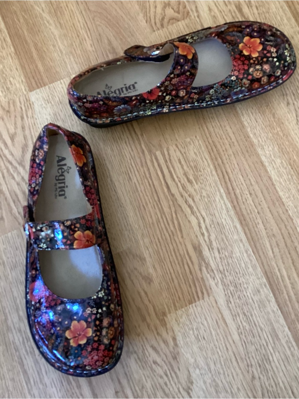 Alegria Women’s Mary Jane Floral Shoes - EU Size 42, US Size 9.5-10 - Picture 2 of 9